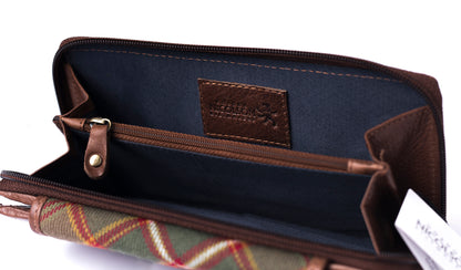 Tartan & Leather Organiser Purse