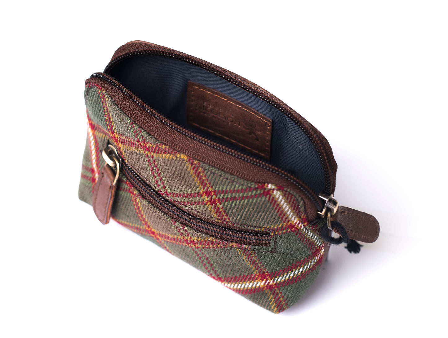 Tartan & Leather Coin Purse