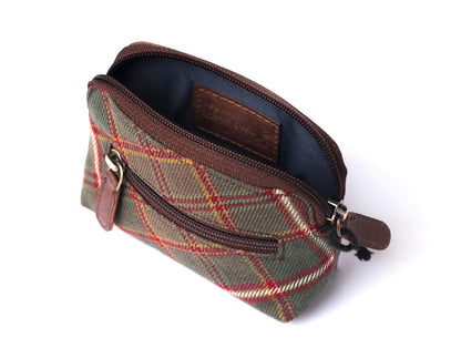 Tartan & Leather Coin Purse