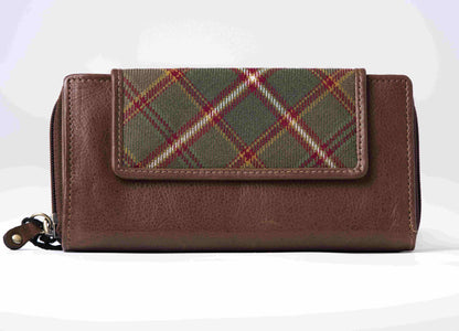 Tartan & Leather Organiser Purse