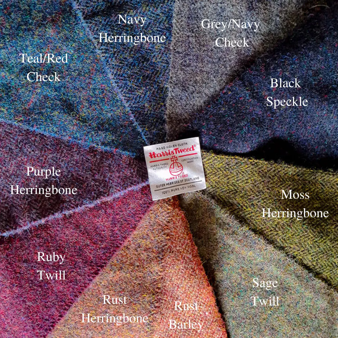 The Leverburgh - Harris Tweed Scarf lined with Liberty Fabrics