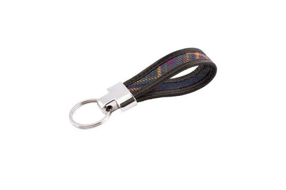 Tartan & Leather Loop Keyring