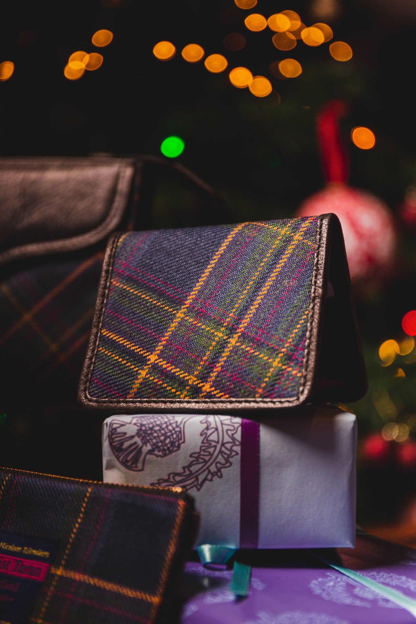 Tartan & Leather Card Case