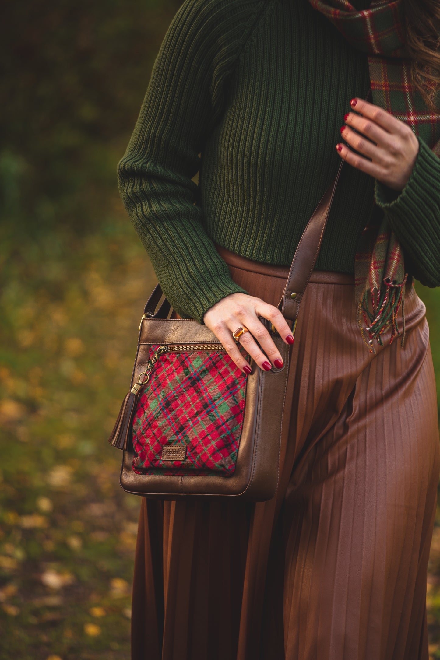 Tartan & Leather Iona Handbag