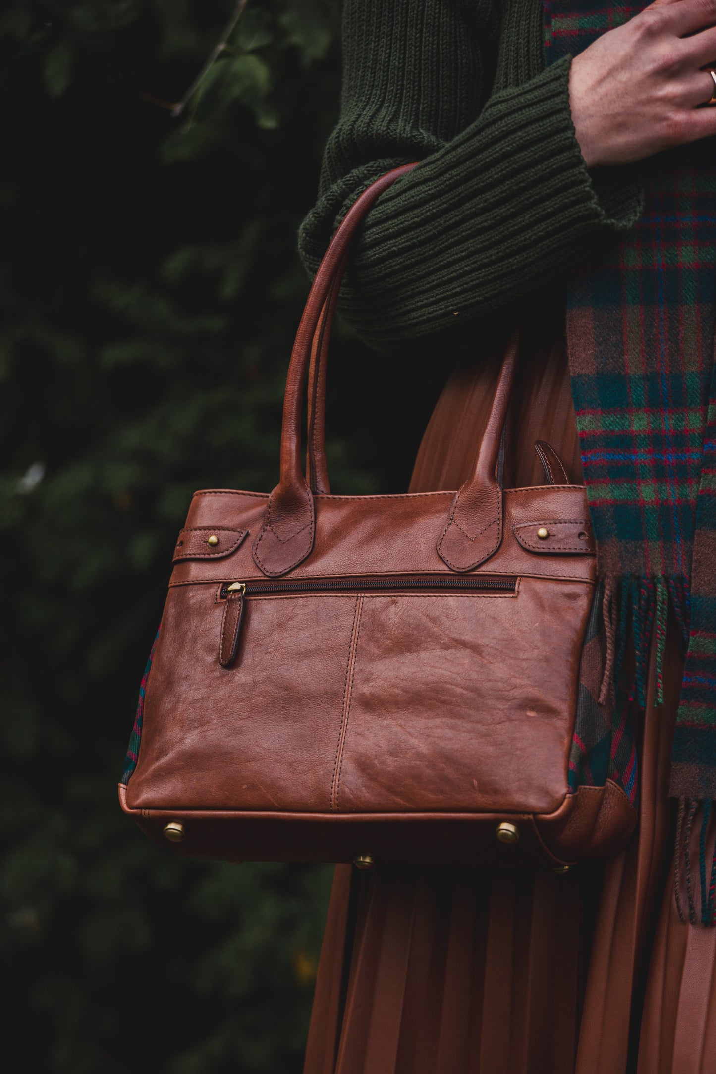 Tartan & Leather Ella Handbag