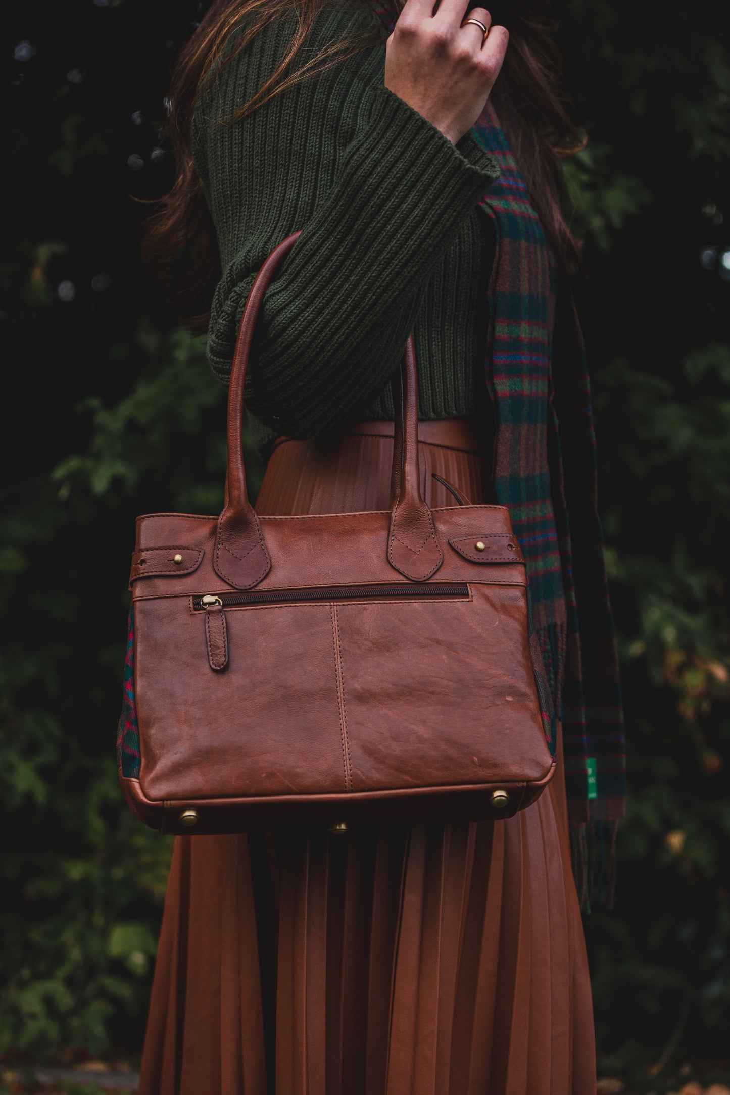 Tartan & Leather Ella Handbag