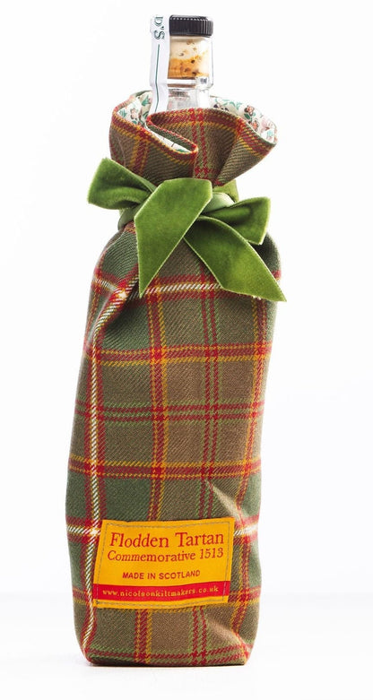 Flodden Tartan Luxury Scottish Bottle Bag made with Liberty Fabric Lining
