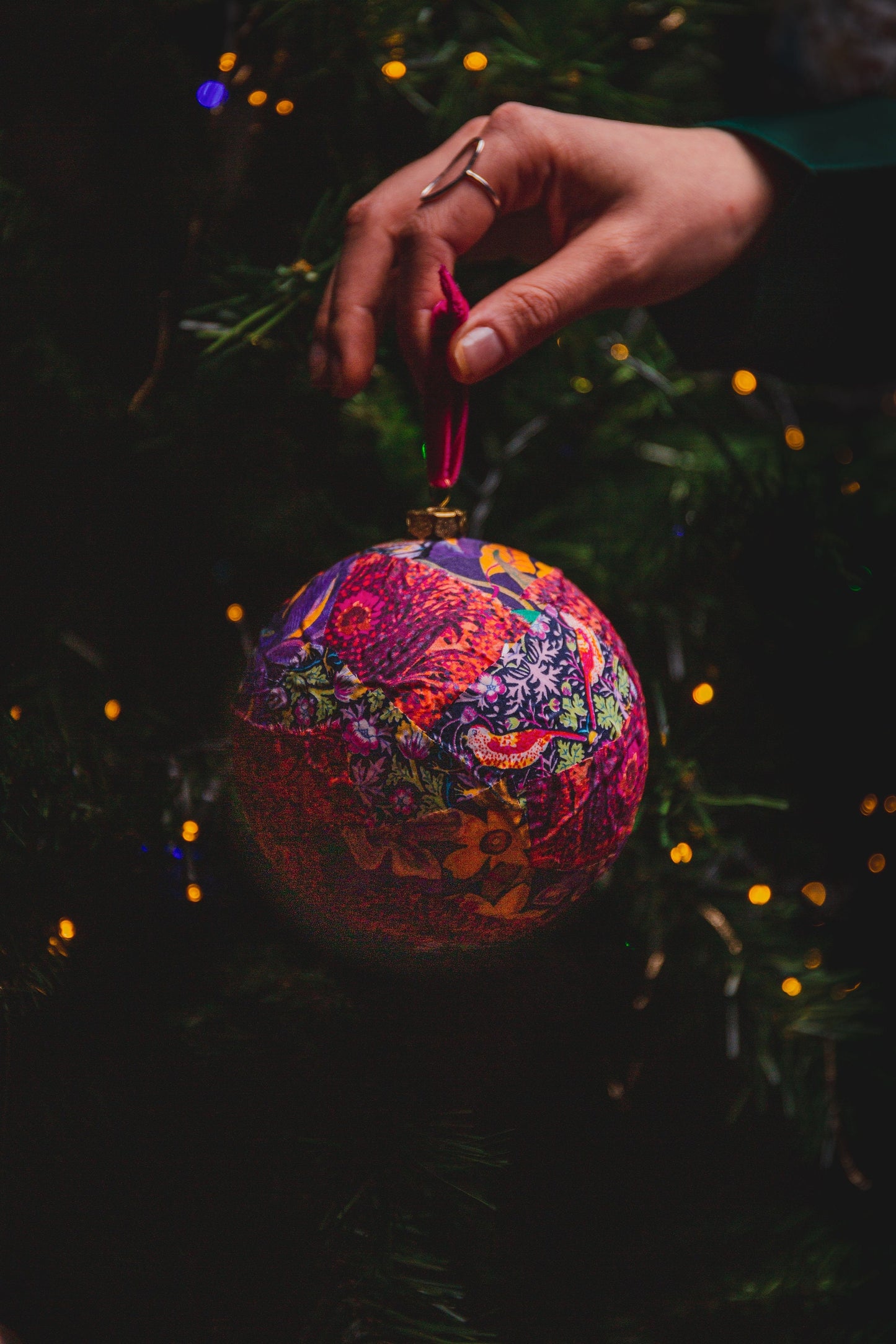 Patchwork Christmas Bauble Packs Made with Liberty Fabrics